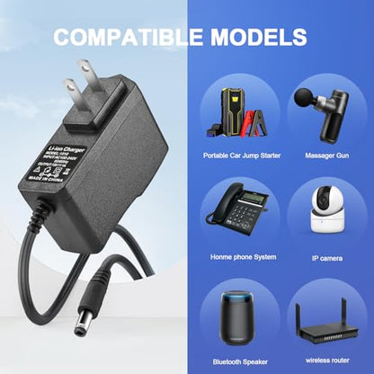 DC 15V 1A Charger for Car Jump Starter Power Supply for Peak 450A 500A 600A 800A 1000A Battery Booster Jump Starter