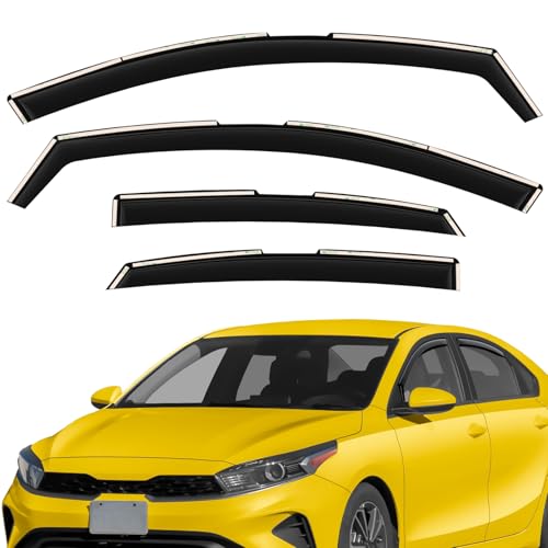 Extra Durable Window Deflectors in (For Kia Forte 19-24)