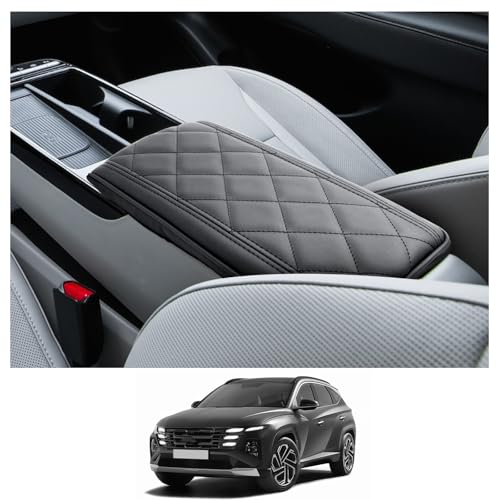 for 2025 2026 Hyundai Tucson Limited Center Console Cover for 2025 2026 Tucson Limited (Black Thick Pad for 2025+ Tucson)