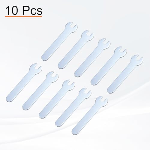 10pcs Small Wrench Open End Wrench 6x66x1.5mm Metric U (6x66x1.5mm)