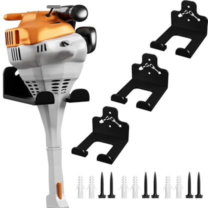 Garage Organizer Trimmer Rack Wall Mount (Black 3 Packs)