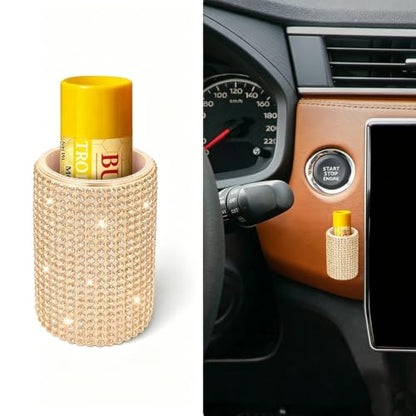 Upright Car Chapstick Holder (Champagne Gold)