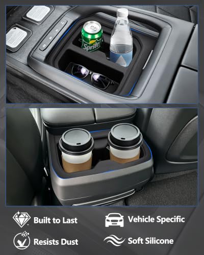 Front & Rear Cup Holder Insert for 2027 Kia Telluride LX (For 2027 Kia Telluride)