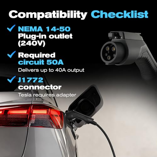 Level 2 EV Charger (40A-NEMA 14-50)