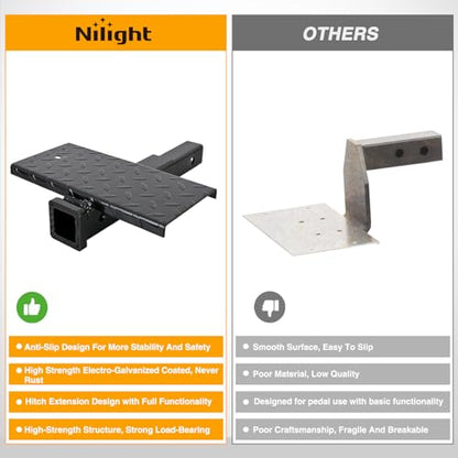 Hitch Extender with Step 2" Receiver 14"x7" Anti (Hitch Extender with Step)
