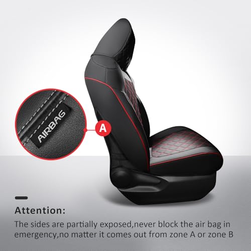Car Seat Covers Full Set for Toyota RAV4 2019 (Red / 2019-2025 RAV4 Hybrid(Non XSE&2022-2025 SE Hybrid))