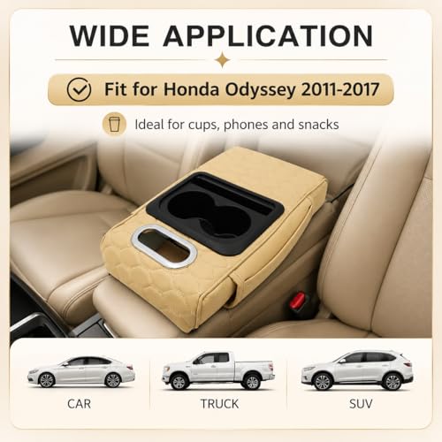 Beige Car Center Console Armrest Pillow (Beige Tan)