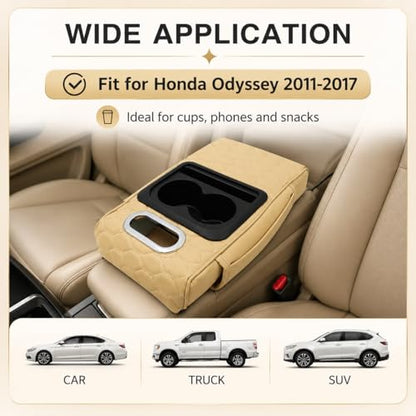 Beige Car Center Console Armrest Pillow (Beige Tan)