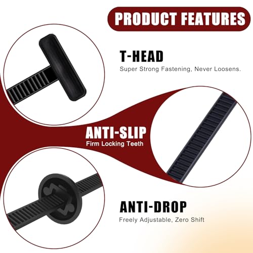 200 Pack Nylon Universal Cable Tie Buckle Zip Tie (200)