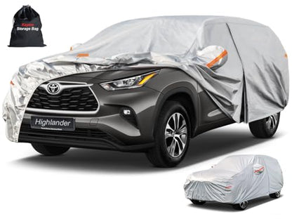 6 Layers SUV Car Cover Custom Fit for Toyota Highlander (LM-Silver / 89. Custom Fit Toyota Highlander)