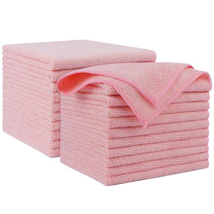 Microfiber Cleaning Cloth Pink 20PK (Pink / 20PK)