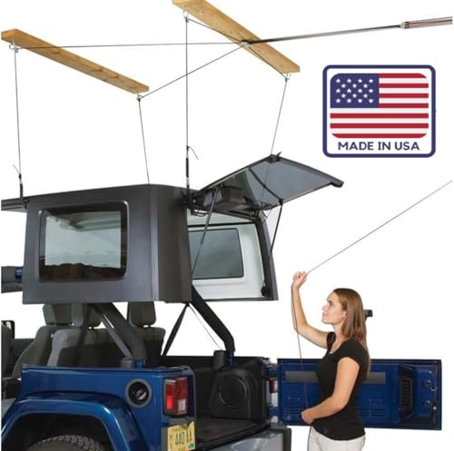 Hoister Truck Cap Overhead Garage Storage Hoist (12 ft Ceiling, 200 lb Max)