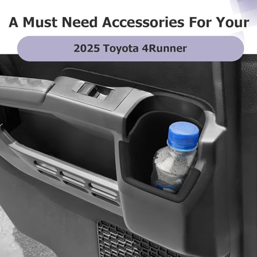 2025 4Runner Center Console Cup Holder Compatible with 2025 Toyota 4Runner Interior Accessories Rear Seat Door Side Silicone Cup Holder Insert 4Runner 2025 Accessories