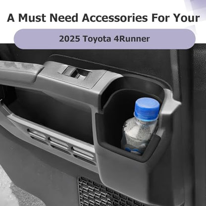 2025 4Runner Center Console Cup Holder Compatible with 2025 Toyota 4Runner Interior Accessories Rear Seat Door Side Silicone Cup Holder Insert 4Runner 2025 Accessories