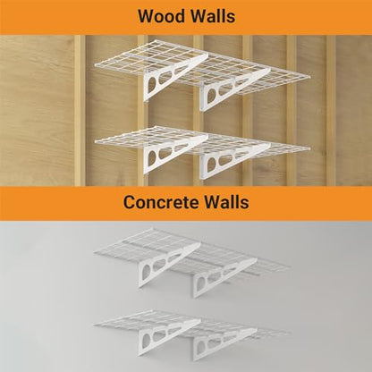 Garage Shelving (White / 2 pack-2x4 ft)