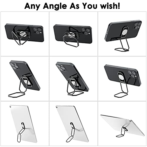 Phone Ring Holder Finger Kickstand (Grey Black)