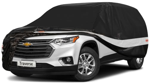 10 Layers SUV Car Cover Custom Fit for Chevrolet Chevy Traverse (Black Gray / Custom Fit for Chevrolet Traverse)