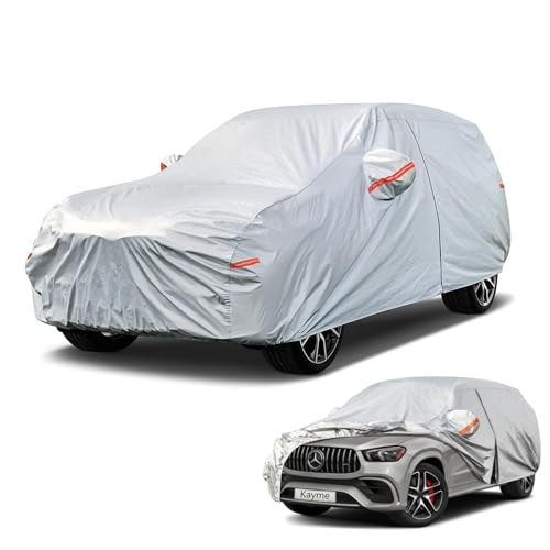 6 Layers Waterproof SUV Car Cover for Mercedes Benz GLE 2015 (LM-Silver / 63. Custom Fit Mercedes-Benz GLE)
