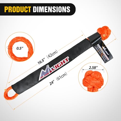 Synthetic Soft Shackle 1 (2Pcs Soft Shackles Orange / Straps)