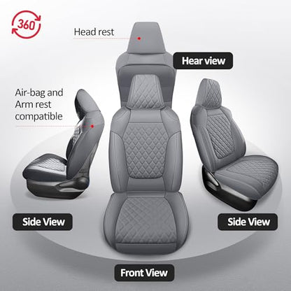 Seat Covers Full Set Fit for 2019 (Grey / 2019-2025 rav4(Not for Hybrid,Adventure&TRD-OFF))