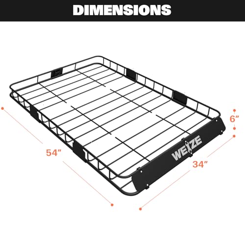 54" x 34" Heavy Duty Roof Rack Basket (54" x 34" x 6")
