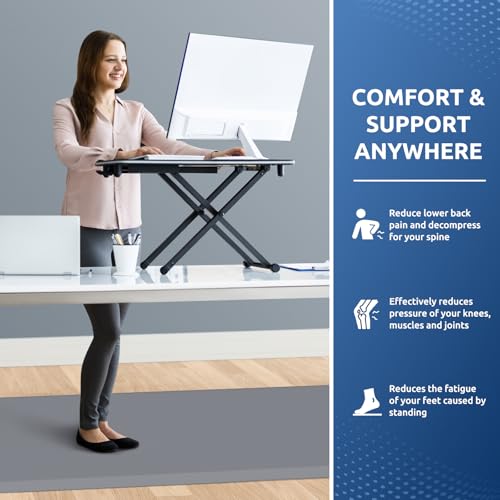 0.8" Thick Kitchen Mat Cushioned Anti Fatigue Rug Comfort Floor Mats (Grey / 108"L x 30"W x 0.8"Th)