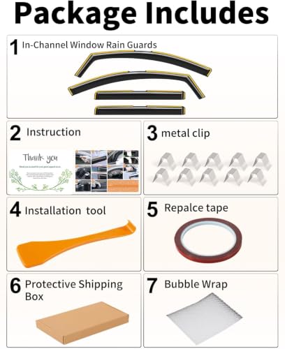 in Channel Window Visors Rain Guards for GMC Terrain 2018 (for 2018-2024 GMC Terrain)