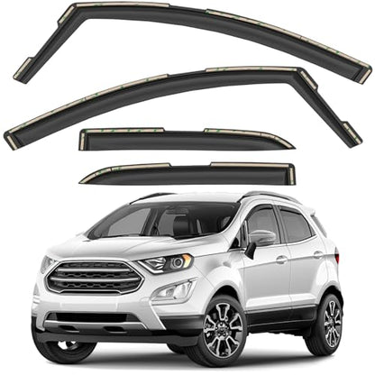 Window Deflectors Smoke Tinted in (For EcoSport 18-22)