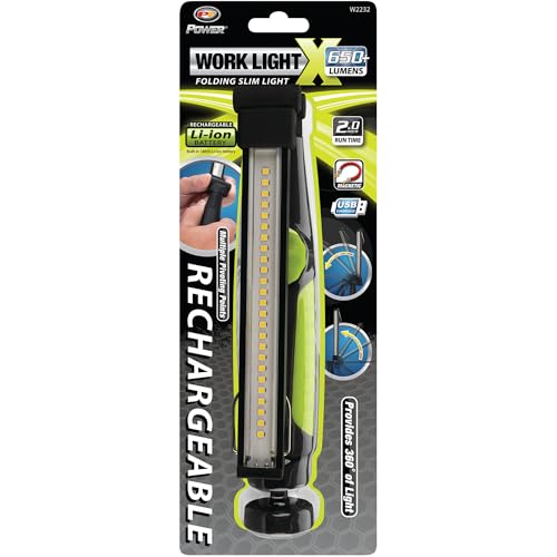 W2232 650 Lumen Rechargeable Folding Slim Work Light (650+LM Li-Ion Folding Slim Work Light)