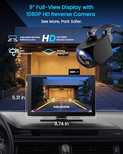 IK9 9" Wireless CarPlay & Android Auto Screen