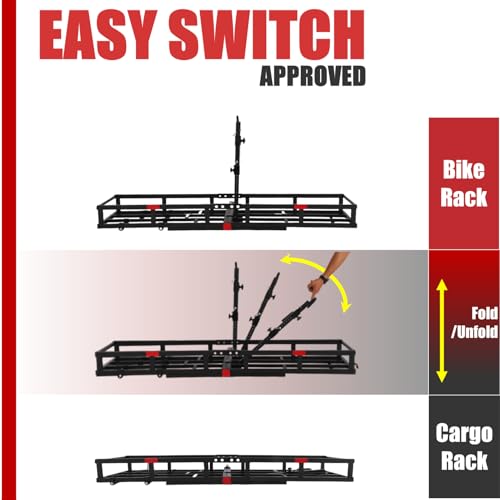 Hitch Mount Bike Rack for Ebike Heavy (All Black)