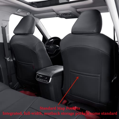 Camry Car Seat Covers Custom Fit for Toyota 2012 (Leatherette(Black) / 2012-2017 SE,SE Sport,XSE)
