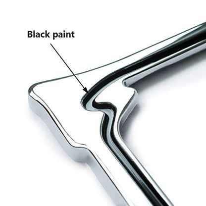 3D Chrome License Plate Frames (Horn Shape Pattern)