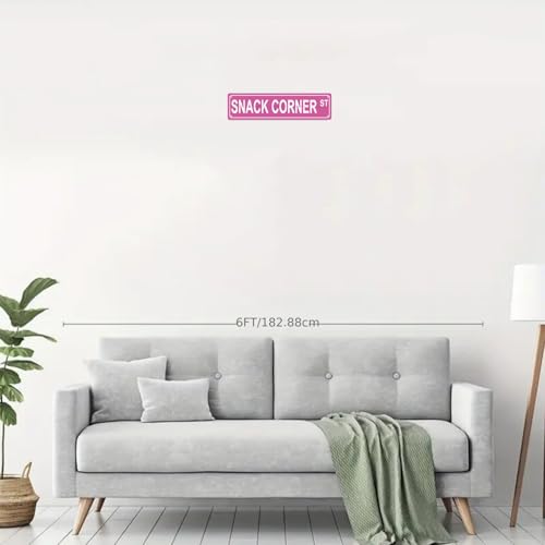 SNACK CORNER ST SPACE Metal Tin Street Sign Bar Cafe Garage Cave Home Room Wall Bathroom Farmhouse Garden Porch Patio Decor (SNACK CORNER)