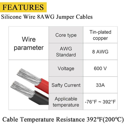 Jumper Cables Adapter Compatible with De.Walt 20V Batteries 1.25FT (1.25FT)