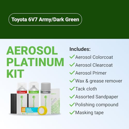 Car Paint Touch Up Spray Kit (Aerosol Spray - Platinum Kit / Army/Dark Green)