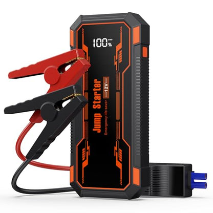 Car Jump Starter 6000A Car Battery Jump Starter Portable (Orange)