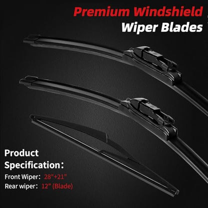 Windshield Wiper Blades (28"+21"+12")