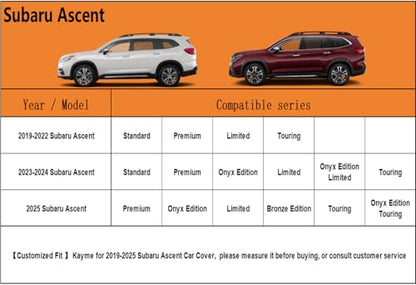 6 Layers Waterproof SUV Car Cover for Subaru Ascent 2018 (LM-Silver / 80. Custom Fit Subaru Ascent)