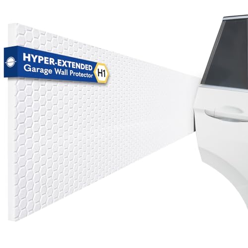 H1 Garage Wall Protector for Car Door (White / 2 Pack)