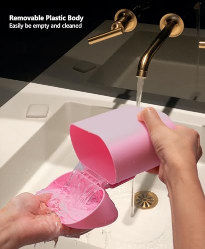2 Pack Mini Car Trash Can with Lid (Pink)