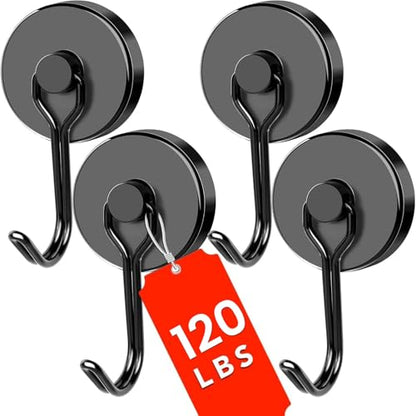 Magnetic Hooks (Black / 1.26in)