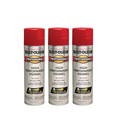 Professional High Performance Gloss Safety Red Spray Paint (Gloss Safety Red / 15 Ounce (Pack of 3))
