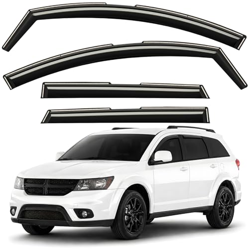 Window Deflectors Smoke Tinted in (For Journey 09-20)