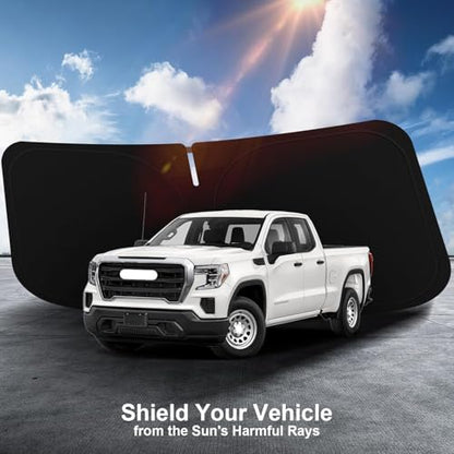 Windshield Sunshade for Chevy Silverado GMC Sierra 1500 2019 (For 2019-2026 GMC Sierra/Silverado 1500 2500 3500)
