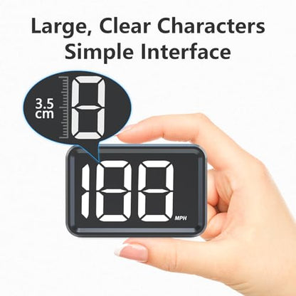 GPS Digital Speed Meter with MPH (x1 white)