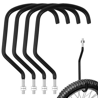 4 Pcs Machine Thread Bicycle Storage Hook (4.92 Inch / Black)