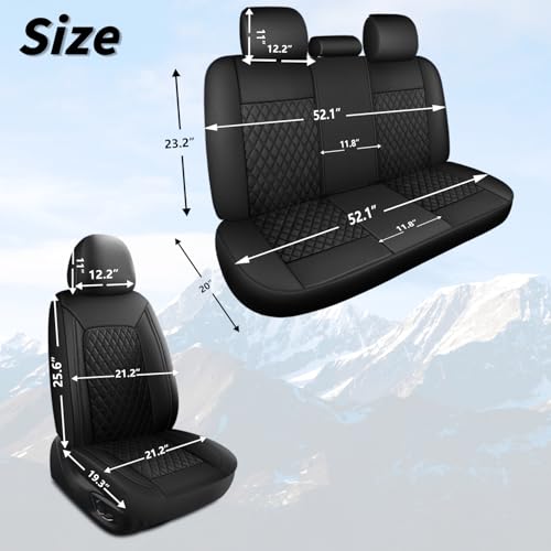 Faux Leather Front Car Seat Covers (N1 Black / Front Seat)