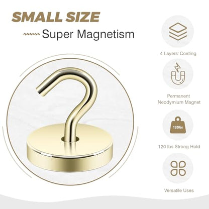 Magnetic Hooks Steel Tube Design for Cruise (Gold / 130lb Magnetic Hooks)