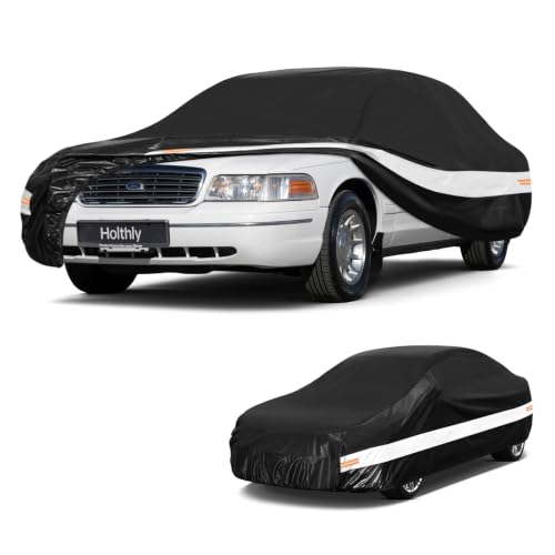 10 Layers Sedan Car Cover Custom Fit for Ford Crown Victoria (Black Gray / Custom Fit for Ford Crown Victoria)